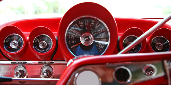 red-classic-car